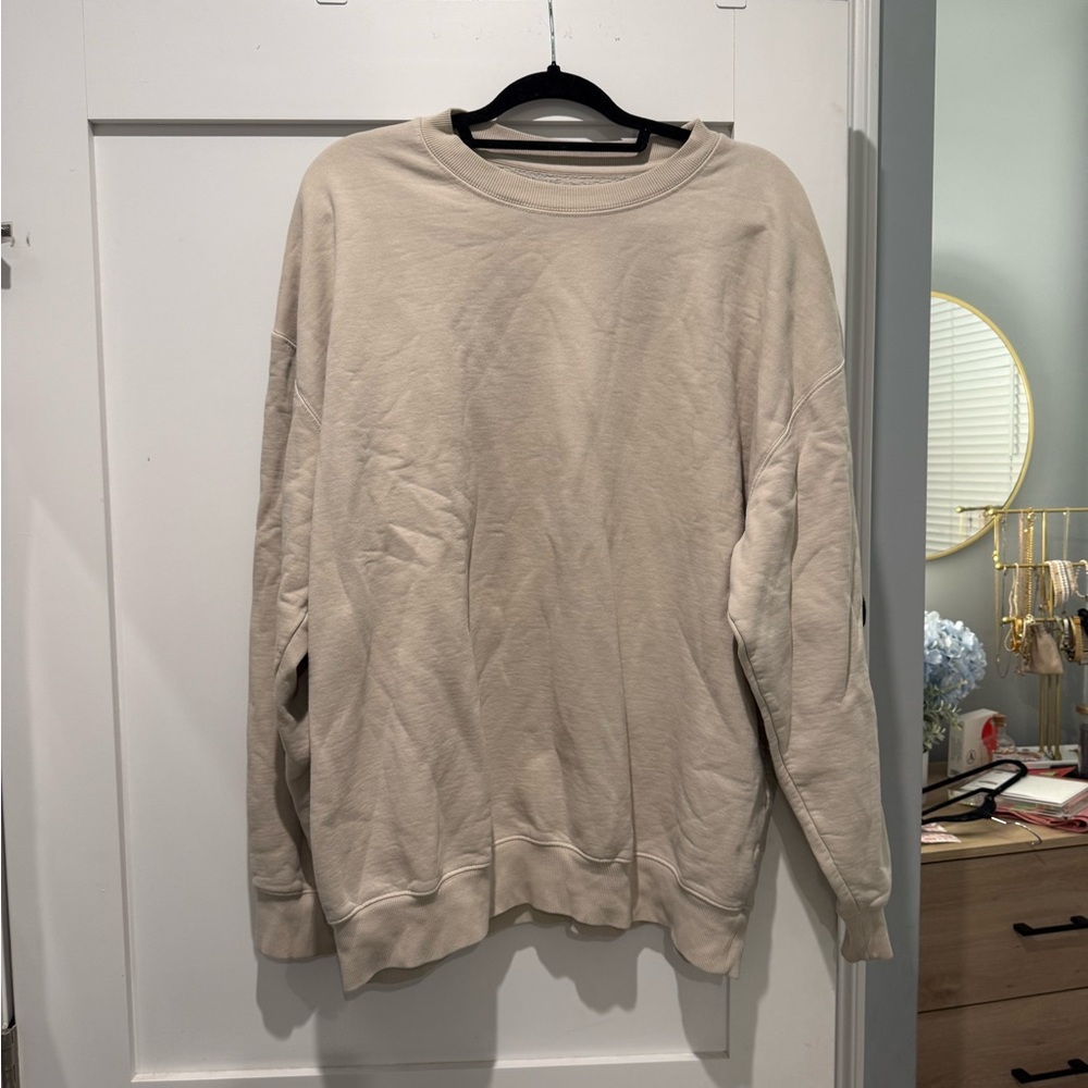 Wilfred Men's Beige Crewneck Sweater